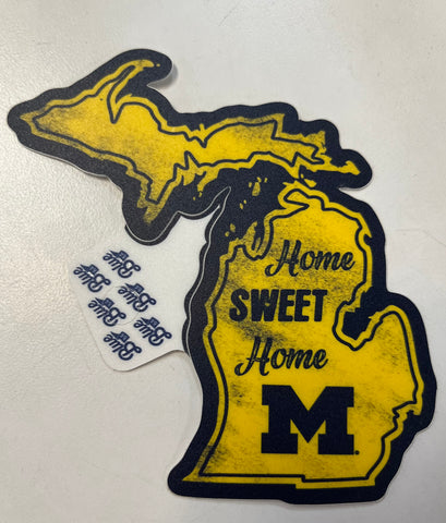 State of Michigan Decal-Home Sweet Home Block M