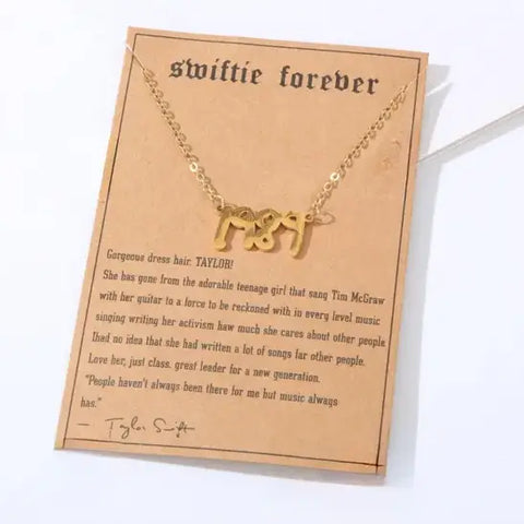 Taylor Swift Pendant Necklace- 1989