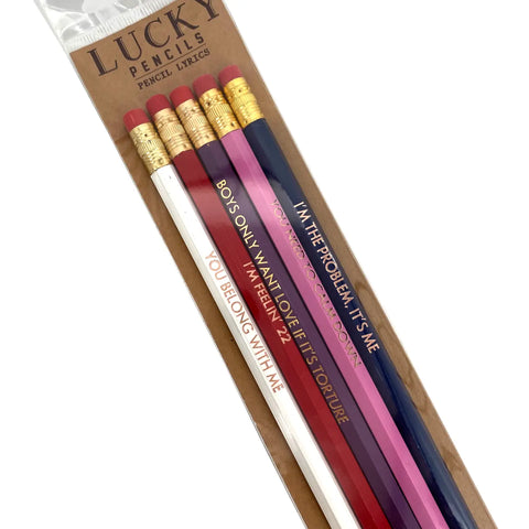 Set of 5 Taylor Swift Pencil Set