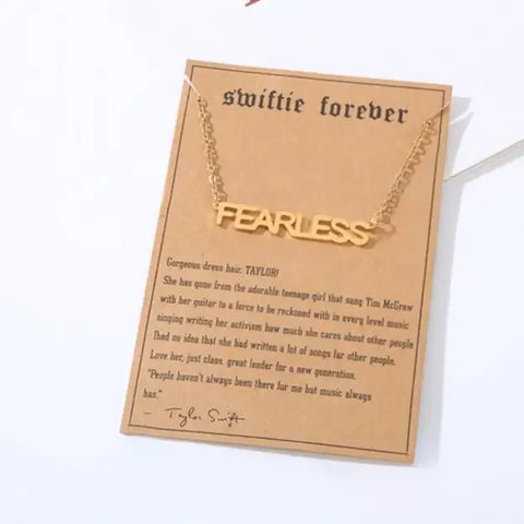 Taylor Swift Pendant Necklace- Fearless