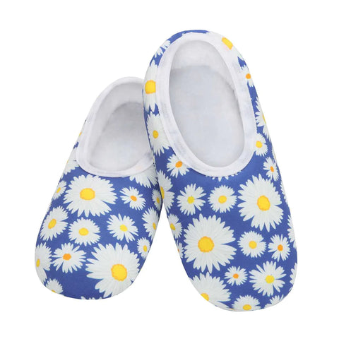 Skinnies Slipper Socks and Travel Pouch- Daisies