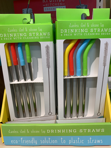 Stainless Steel Drinking Straws Set of 4