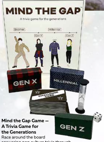 Mind the Gap Game - A Trivia Game for the Generations
