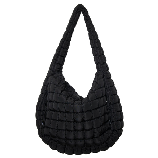 Oversized Quilted Hobo Tote Bag