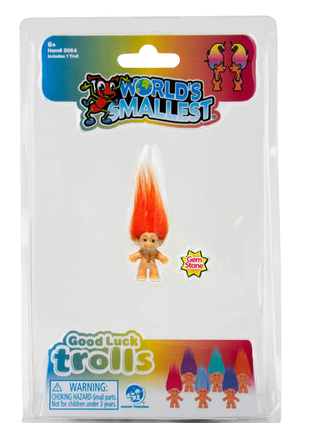 World's Smallest Good Luck Trolls-Orange