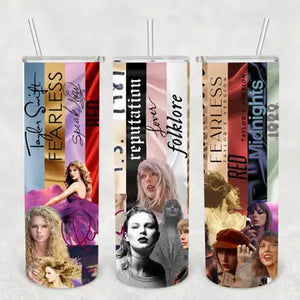 Taylor Swift Tumbler Multiple Albums