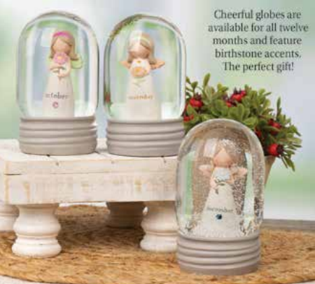 Birthstone Angel Water Globes